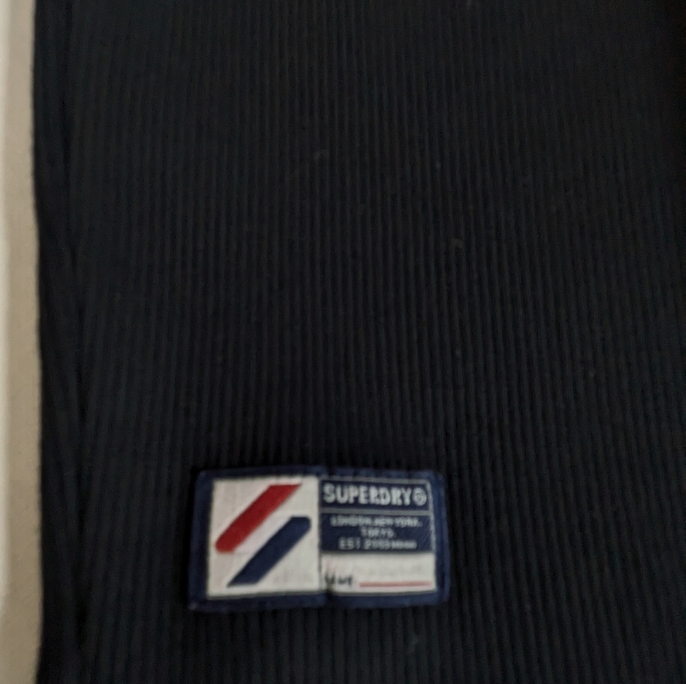 Superdry Code Essential Strappy Mini Slim Fit Tank Dress Bodycon Black Sz 10 EUC - Picture 10 of 16